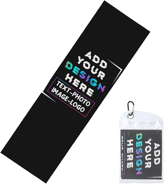 Custom 1-100PCS Cooling Sports Towel, Personalized Photo Logo Soft Cold Exercise Towel for Neck and Face Customized Quick-Drying Cooling Wrap Fitness Workout Sweat Towel 12"x40" (2)