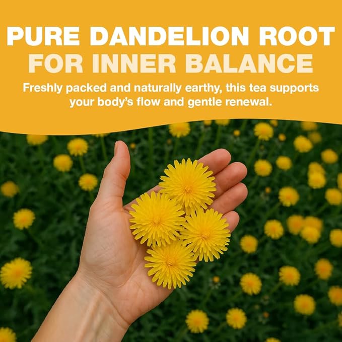 HANDPICK, Dandelion Root & Leaf Tea Bags (100 Herbal Tea Bags) Caffeine-Free Herbal Blend | Eco-Conscious Teabags | Direct from Source
