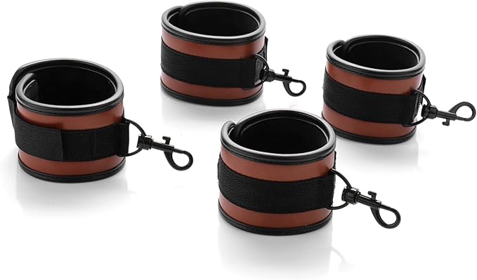 6pcs Black PU Adjustable Straps Sports Training Fitness Gear Home Yoga Set