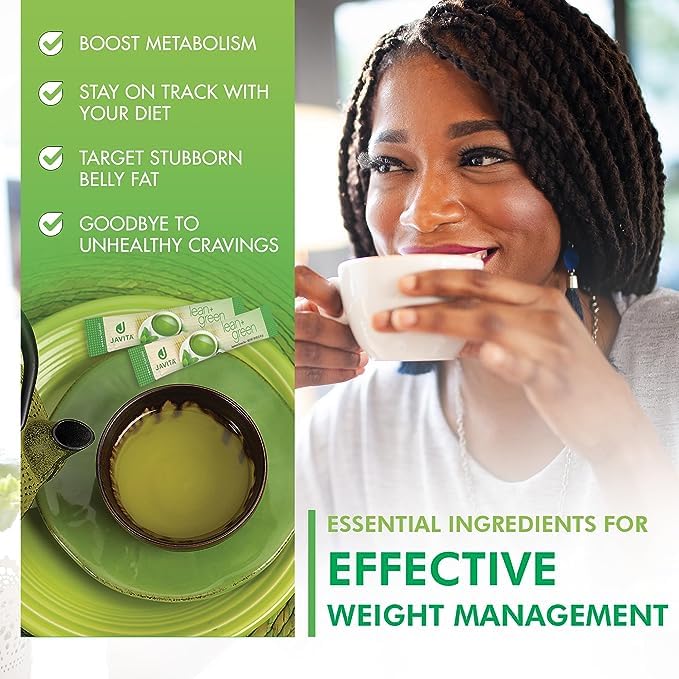 Lean + Green, Premium, 100% Japanese Matcha Green Tea, Garcinia Cambogia (as Super Citrimax) & Gymnema Sylvestre, for Weight Management, Appetite Control 24 ct - 1 Box, Javita