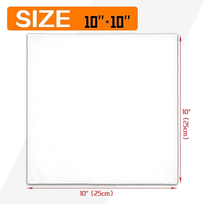 12 Pack Sweat Absorbing Handkerchiefs,Gym Workout Towels Microfiber Sweat Rags Towels for Men & Women, Running Sports accessories Small Cloth for Face Hand,Black Hankies (10" x 10")