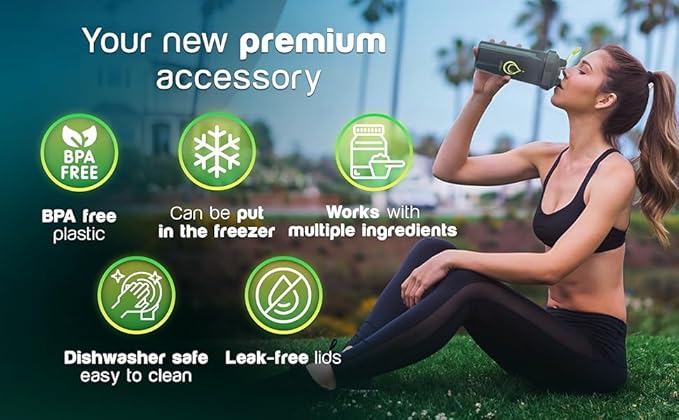 4 PACK, 28 oz & 20 oz Shaker Bottles for Protein Mixes | BPA-Free & Dishwasher Safe | Protein Shaker Bottle | Shaker Cups | Leakproof Blender Shaker Bottle Pack (28 & 20 oz Black)