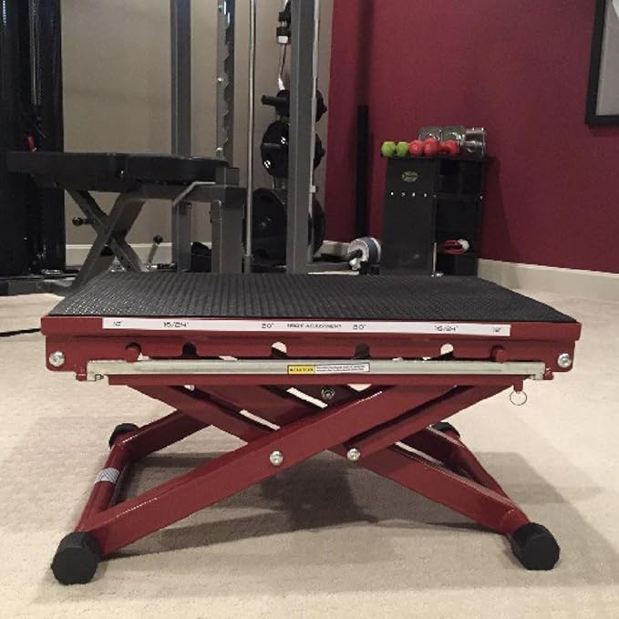 Titan Fitness Adjustable Height Steel Plyometric Box, Four Settings 12in 16in 20in 24in, Pro-Duty Steel Plyo Box, Home Garage Gym Training