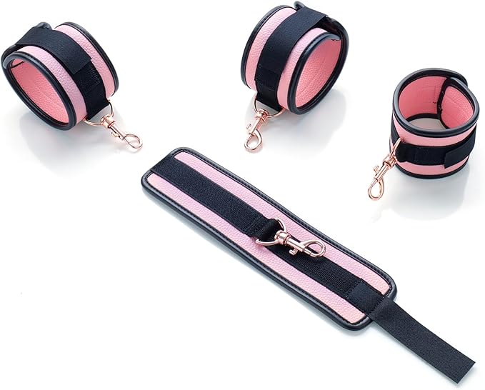 6pcs Black PU Adjustable Straps Sports Training Fitness Gear Home Yoga Set