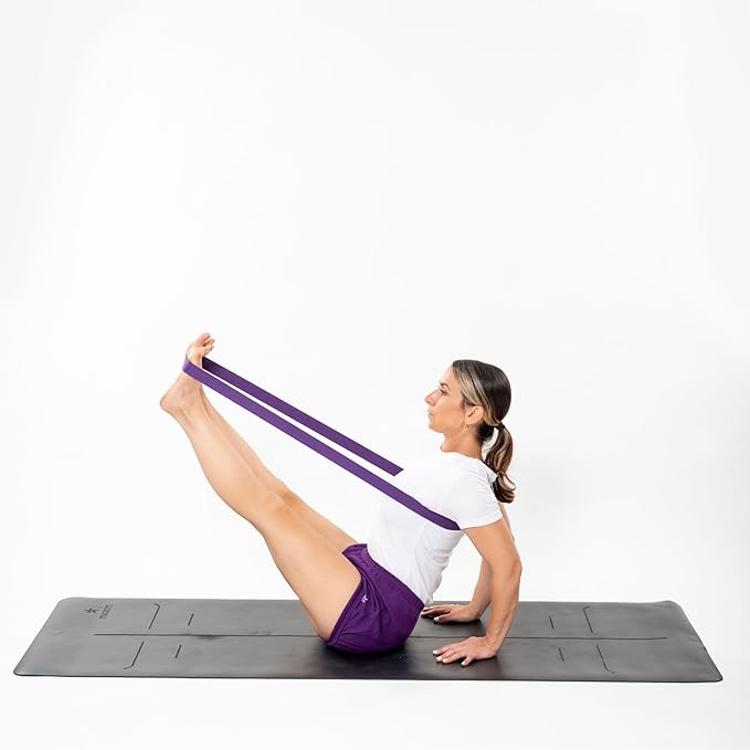 Yoga Strap - Adjustable D-Ring Buckle Yoga Belt for Pilates, Gym Workouts, and Physical Therapy | Improves Sitting Posture for Women & Men