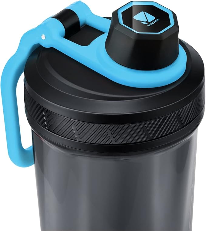 VOLTRX Shaker Bottle, Gallium USB C Rechargeable Electric Protein Shake Mixer, Shaker Cups for Protein Shakes and Meal Replacement Shakes, BPA Free, Made with Tritan, 24oz