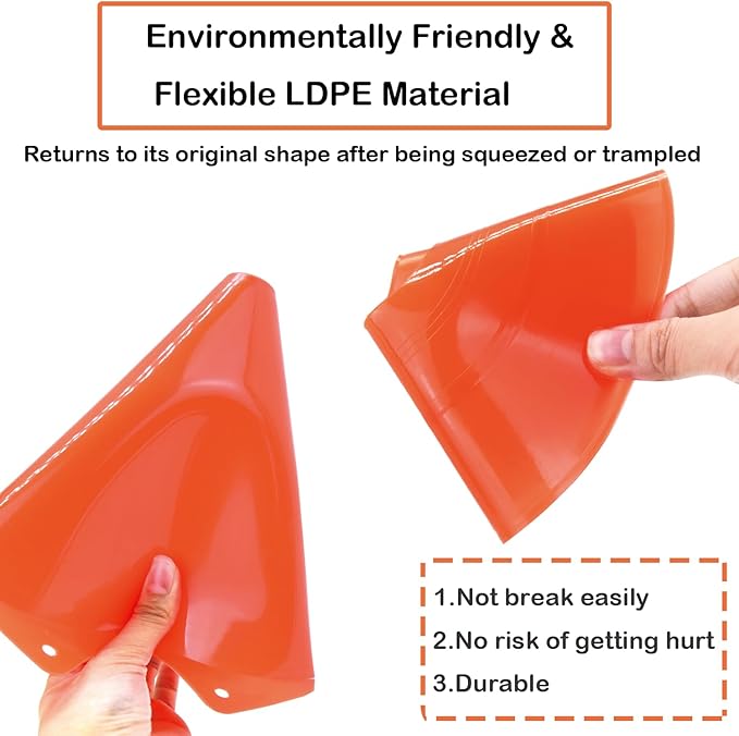 12/24/48Pcs Soccer Cones,7" or 9" Soccer Cones for Training, Multicolor Cones Sports Soccer Training Cones, Field Cones for Skating Basketball Football Drills Practice