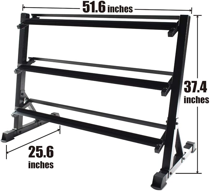 WF Athletic Supply Rubber Coated Hex Dumbbell Set, Multiple Choices Available - Dumbbells with Rack Stand and Mat, or Dumbbells Only (200/550/1200/2100/3000 LB)