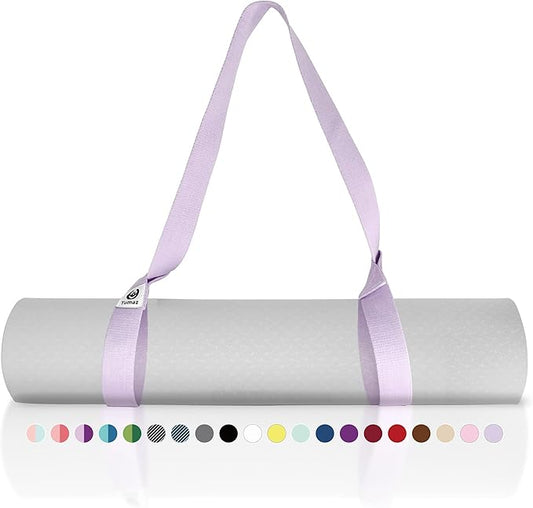 Tumaz Yoga Mat Strap [MAT NOT Included] (2 Sizes) with Extra Thick & Comfy Delicate Texture, Adjustable Yoga Mat Carrier