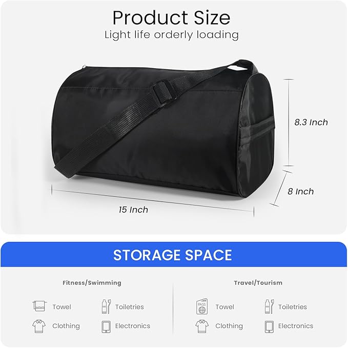 C&F BOGMOST Small Gym Bag for Women & Men,Small Lightweight Duffel Bag Carry On Bags Mini Duffel Travel Bag Waterproof Sports Bags for Workout/Sport/Travel, Orange