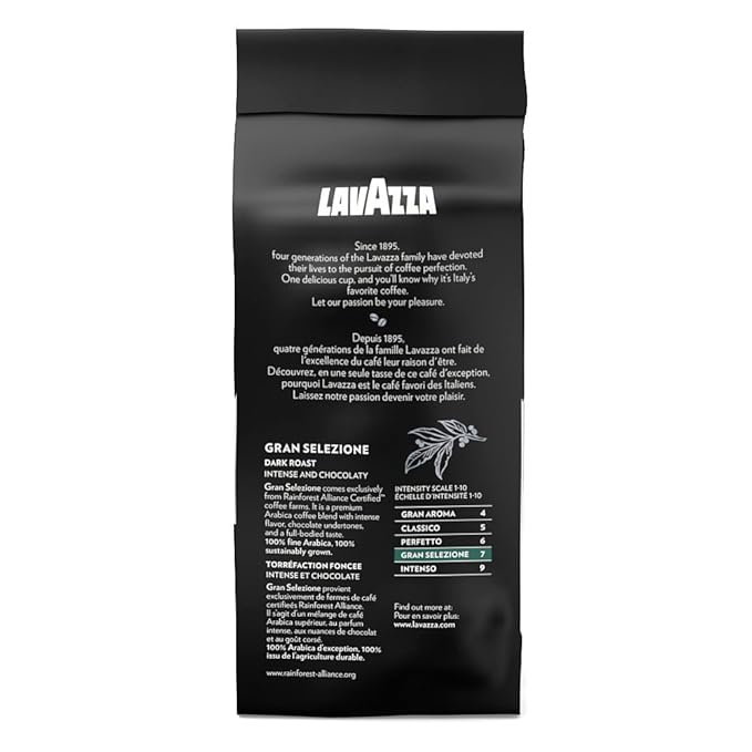 Lavazza Italian Roast Ground Coffee 12oz Bag, Extra Dark Roast (Pack of 1) - Package May Vary