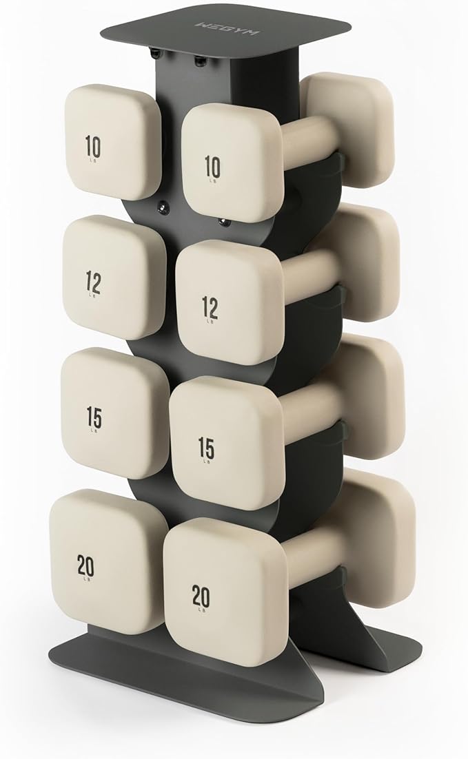 SafeGrip Dumbbells, Anti-Slip, Anti-Roll, Thick Handles, Free Weights, Square Dumbbells for Secure Workouts at Home, Weightlifting, and Personal Training