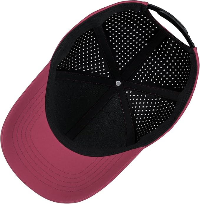 VOBOOM Men Quick Dry Baseball Cap Laser Cut Mesh Ball Curved Brim Snapback Hat