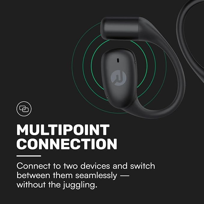 Raycon Essential Open Earbuds – True Wireless Open Ear Bluetooth 6.0 Headphones, Ultra-Lightweight, Comfort Hook Design, IPX4 Water Resistant, 36 Hours of Battery Life (Blue)