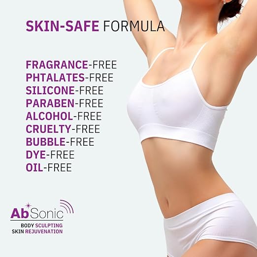Absonic Conductive Gel for Body Devices: Cavitation, Radiofrequency, Body Sculpting Devices - Paraben-Free, 1-Pack