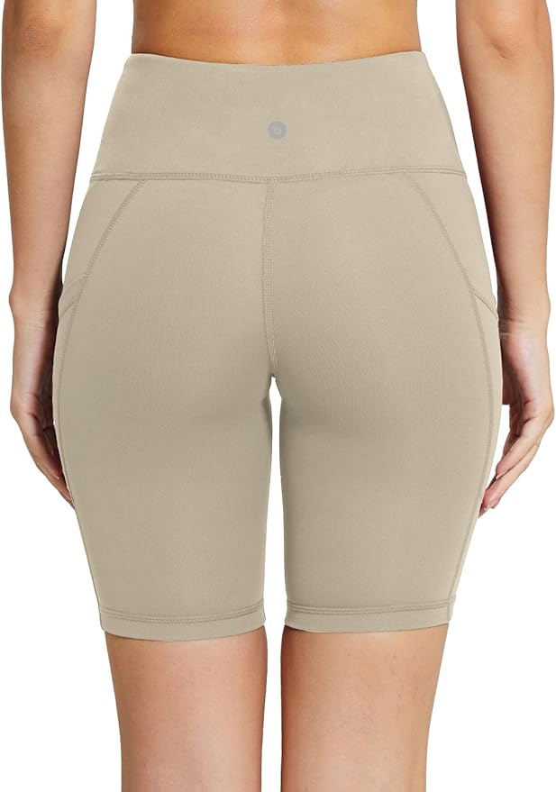 baleaf Women's 8"/ 5"/ 3" Biker Shorts High Waist Yoga Workout Gym Running Volleyball Spandex Shorts with Pockets
