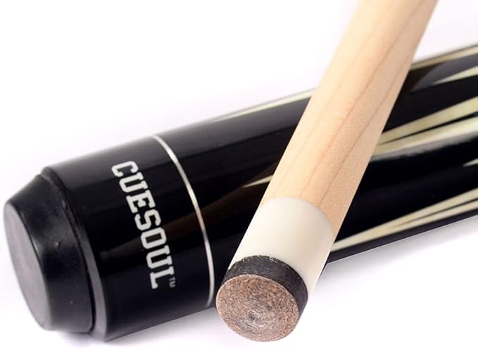 CUESOUL House Bar Pool Cue Sticks,Two Cue Sticks + 2x2 Pool Cue Case Hard