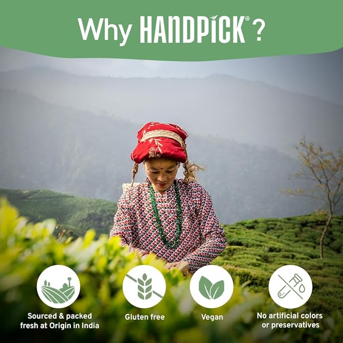 HANDPICK, English Breakfast Tea Loose Leaf (340g/12oz) Strong, Robust, High Caffeine Black Tea Loose Leaf | Non-GMO | Resealable, Ziplock Pouch | Brew Hot, Iced or Kombucha tea | Assam Black Tea