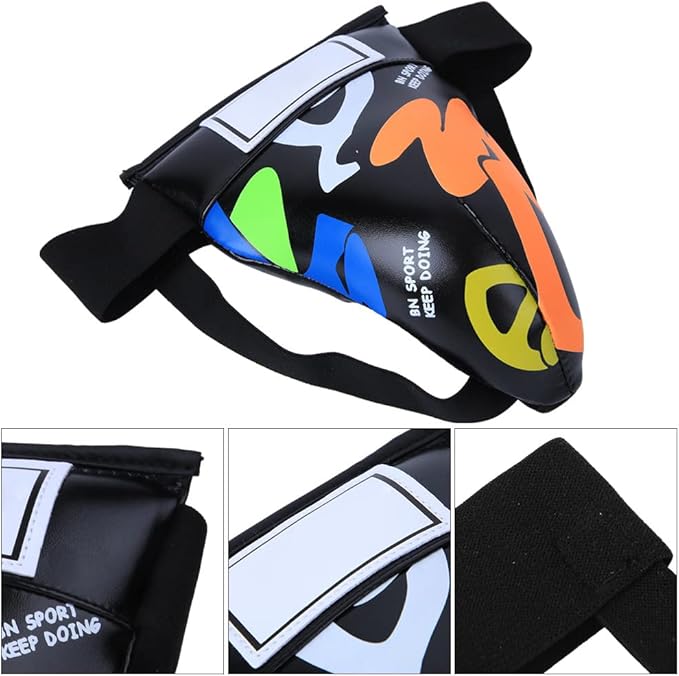 Groin Protector Boxing, Groin Guard, Boxing Body Protector, Graffiti Jockstrap Groin Guard Gear, for Boxing Sanda Taekwondo Training