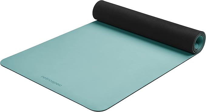 Retrospec Laguna 5mm Yoga Mat - Fitness Mat for Women, Men & Children, Slip-Resistant and Moisture Absorbing Exercise Mat for Home, Pilates, Yoga and Floor Workouts