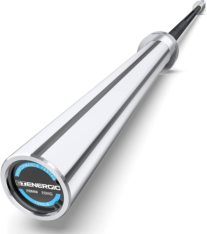 7ft Olympic Barbell Bar 45LB Load 1500lbs Capacity Available, for Gym Home Exercises, Weightlifting, Powerlifting for 2" Olympic Plates