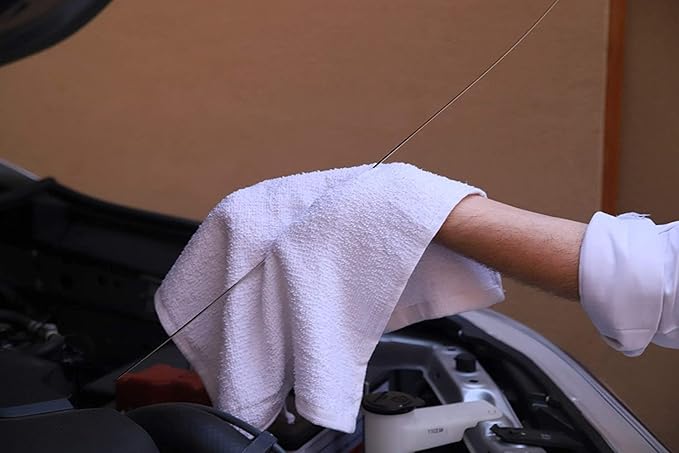 Avalon Towels Terry Bar Mop Towels (Value Pack of 36) Size 14"x17" – Absorbent and Durable, Multipurpose Cleaning Rags, Cotton Cleaning Cloths, Terry Cloth Rags, Reusable Shop Rag (White)