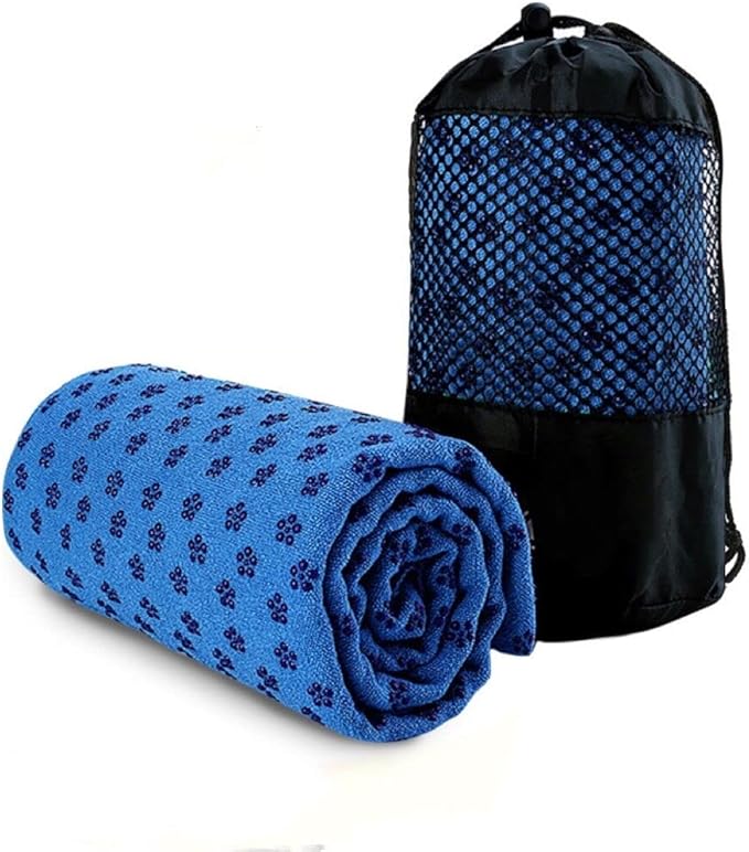 IBL-Yoga Towel, Hot Yoga Mat Towel - Sweat Absorbing Non-Slip for Hot Yoga, Pilates and Workout, 24x72 inches with Grip