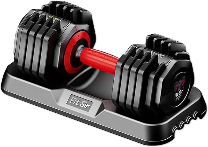 Adjustable Dumbbell Set 25/55/90LBS,10 in 1 Free Weights Dumbbell with Anti-Slip Texture Handle,1 Sec Speed Adjustment Men/Women Gym and Home Strength Training Equipment.