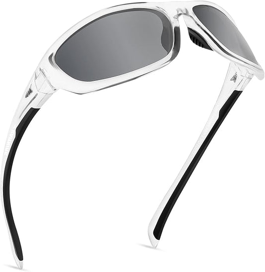 KastKing Hiwassee Polarized Sport Sunglasses for Men and Women, Wrap Sunglasses for Fishing Cycling and Running,UV Protection