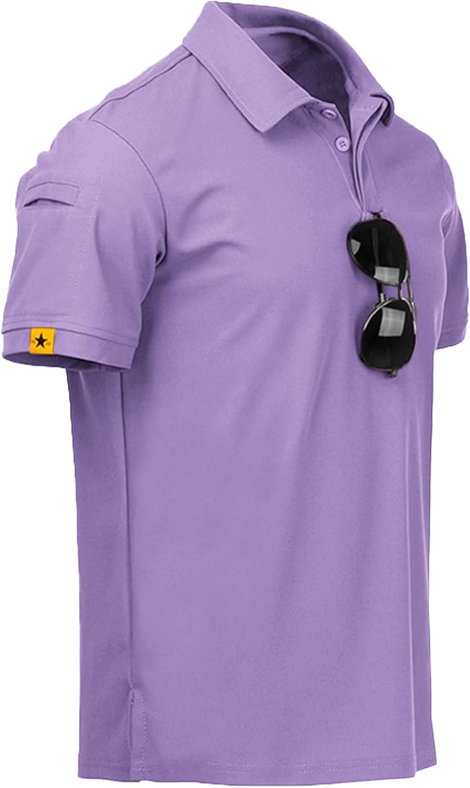 V VALANCH Mens Polo Shirts Short Sleeve Moisture Wicking Golf Polo Athletic Collared Shirt Tennis T-Shirt Tops