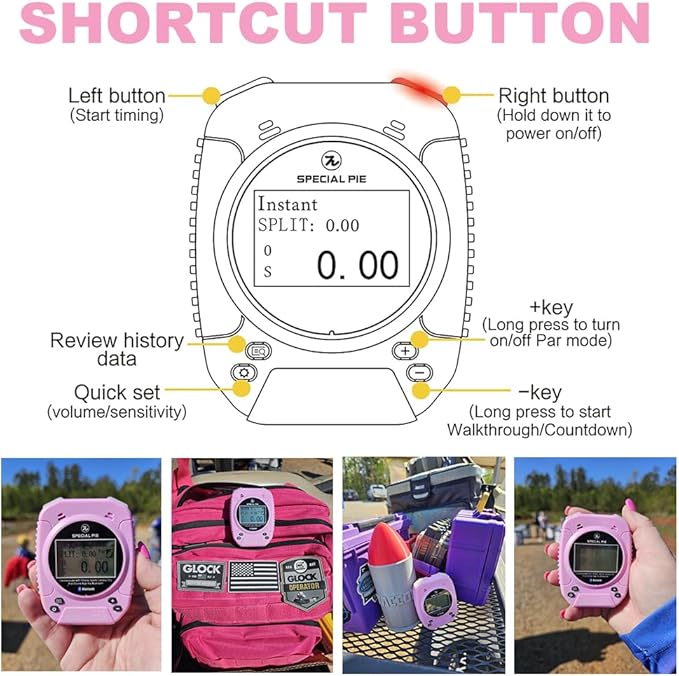Shot Timer for Shooting Competition,Official Shot Timers in IPSC,Seamless Connection Device,Shooting Timer for Training&Dry Fire
