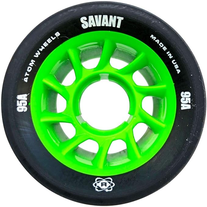 Atom Quad Wheels - Savant (62mmx40mm, Green (99A), 8pk)