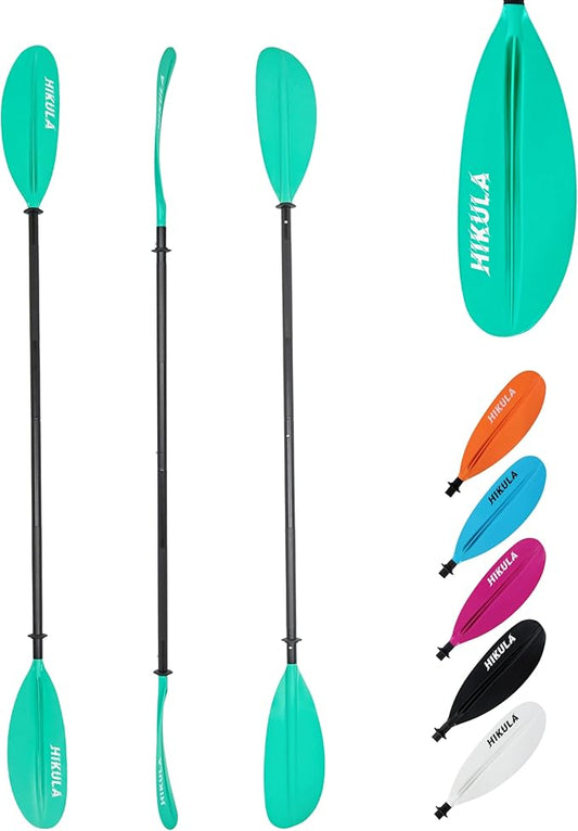 Kayak Paddle Aluminum Shaft Paddle with Nylon Blades, Floating Adjustable Kayaking Oars, 3 Piece, 220-240cm/86-94 Inches,Black/Rose/Teal/Black/Orange/Grey
