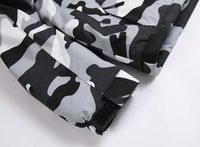 Keevoom Boys Winter Coat Ski Jacket Windproof Kids Snowboard Warm Fleece Snow Coat Waterproof Outdoor Hooded Ski Coats