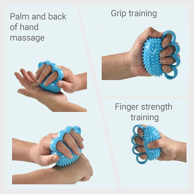 Hand Exercise Grip Ball - Grip Strengthener, Improve Hand Flexibility, Finger Rehabilitation Tool, Portable Resistance Trainer for Adults