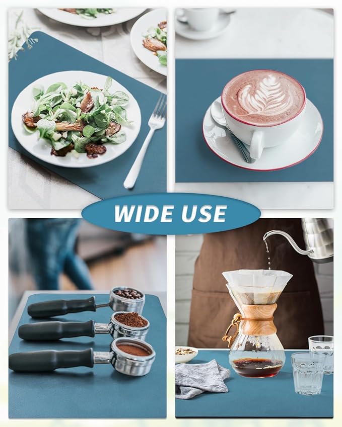 AMOAMI-Coffee Mat Hide Stain Rubber Backed Absorbent Dish Drying Mat for Kitchen Counter-Coffee Bar Accessories Fit Under Maker Machine Pot Espresso Machine Dish Rack