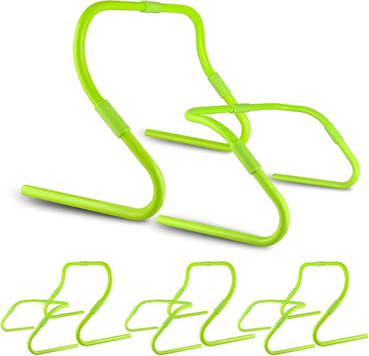 Agility Speed Hurdles Upgraded Training Hurdles Adjustable Height,Ultra Durable All-in-One Speed Hurdles with Carrying Handle, 6 Pack