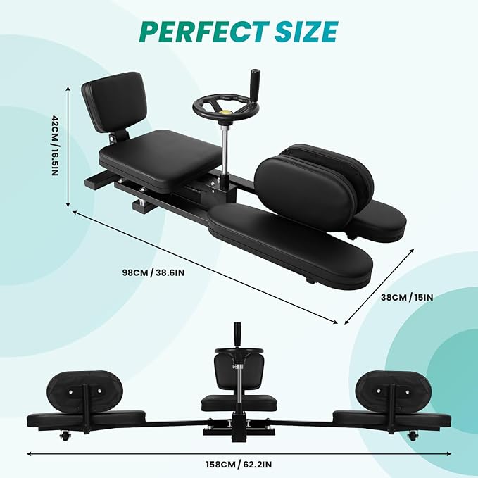 330lbs Leg Stretcher Machine – 240° Hip Stretch for Enhanced Flexibility in Ballet, Dance, Yoga, Gymnastics & Fitness Training
