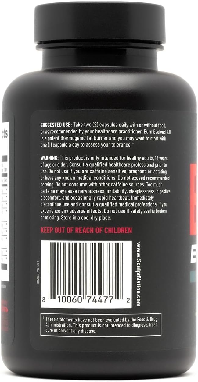 Sculpt Nation by V Shred - Daytime Metabolism Support with Chromium, Symnema Leaf Extract and Alpinia Galanga Root Powder Extract - 60 Natural Veggie Pills - 2 Pack