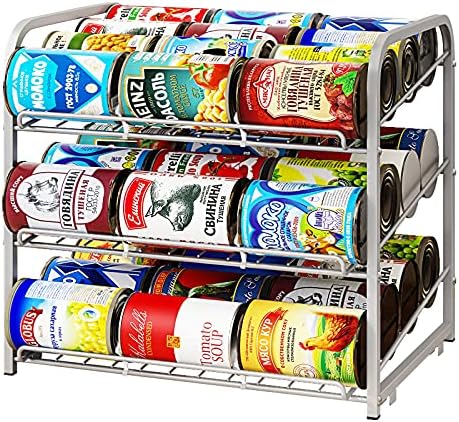 Can Rack Organizer, 3 Tier Stackable Can Storage Dispenser by AIYAKA