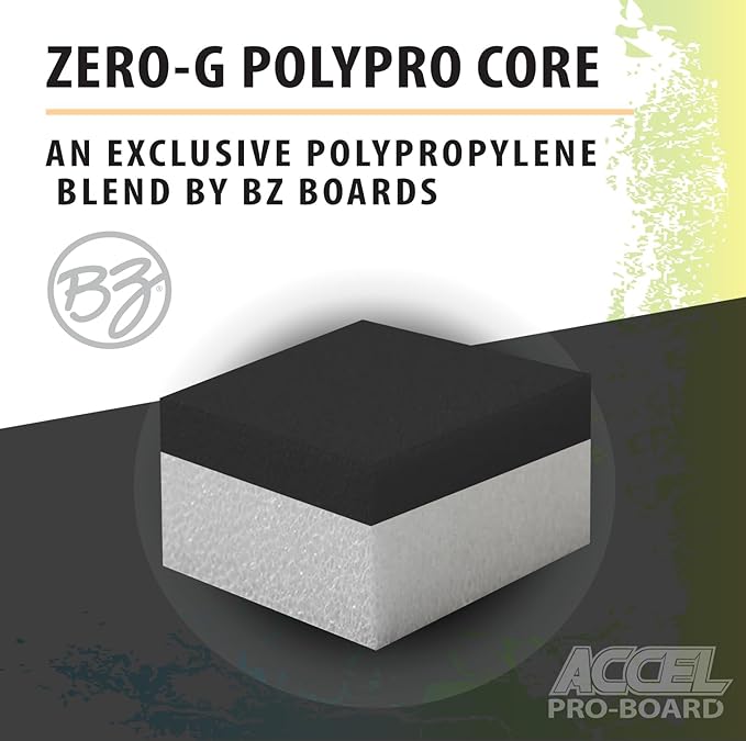 BZ Bodyboards - Accel Pro Board - Crescent Tail, Slick Bulbs, Contoured Deck Cutting Edge, High Performance - Advanced Riders