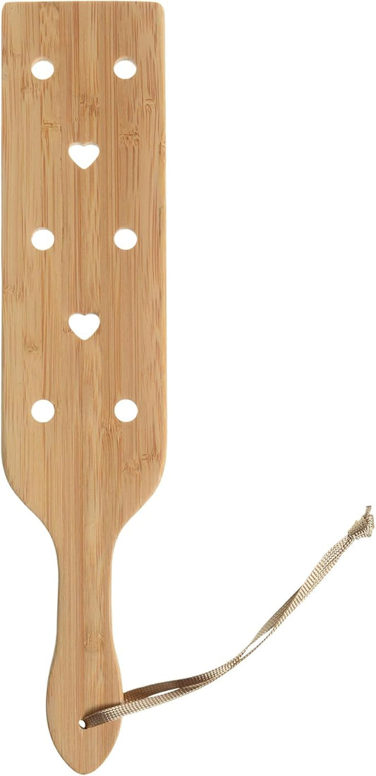 Bamboo Wood Paddle, 13.3 Inch Wooden Paddle with Airflow Holes
