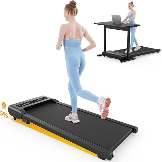 Walking Pad Treadmill, 3 in 1 Foldable Under Desk Treadmills for Home Office, Small Walking Pad with Incline Handle Bar, 300lbs Capacity 2.5HP Portable Running Machine with APP Remote Control
