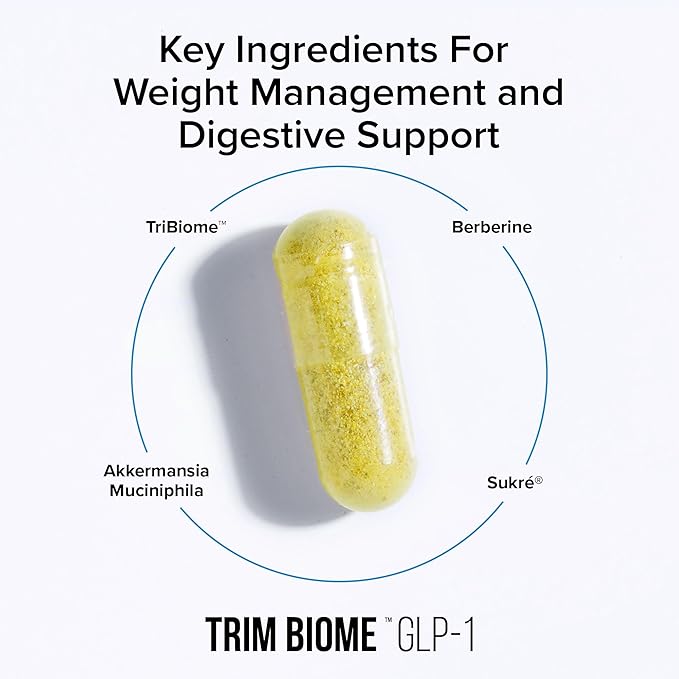 InnoSupps Trim Biome™ GLP-1 | Gut Health + Metabolic Support* | Prebiotic + Probiotic + Postbiotic | Akkermansia + Berberine | 60 Capsules. 30 Servings