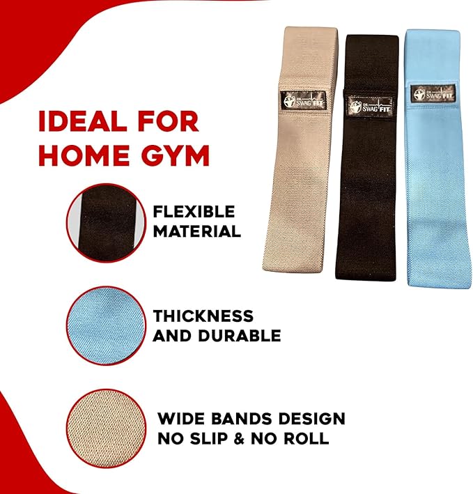 Resistance Bands Set, Versatile Latex Exercise Bands for Home and Gym Workouts, Ideal Workout Equipment for Men and Women, Resistance Bands for Legs, Physical Therapy, (3-Pack)