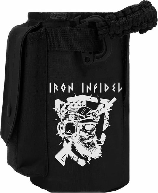 Iron InfideI Battle Bottle Sleeve - 64 oz and 32 oz Water Bottle Sleeve Only for Half Gallon 1L Steel Water Bottle | Rugged Cover with Molle for Versatile Design with Storage for Phone, Wallet & Keys