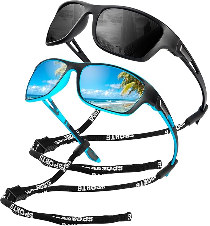 KALIYADI Polarized Sunglasses for Men, Sports Sun Glasses for Driving Cycling Fishing with UV protection