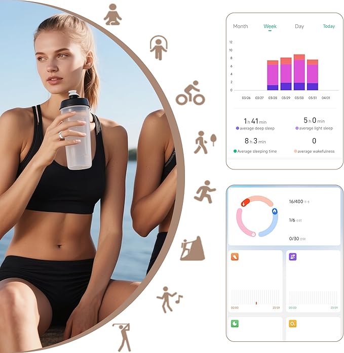 Smart Ring for Men Women with Black Charging Box, Bluetooth, Health Ring , IP68 Waterproof, Fitness Ring Tracks Heart Rate/Sleep/Steps/Sports Activities/Blood Oxygen,non-subscription app (Silver, 9)