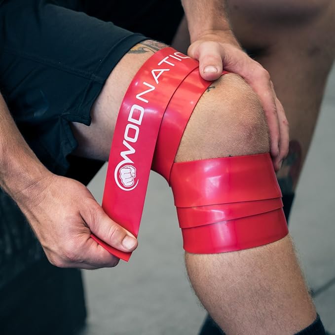 WOD Nation Muscle Floss Bands Recovery Band for Tack and Flossing Sore Muscles and Increasing Mobility : Stretch Band Includes Carrying Case