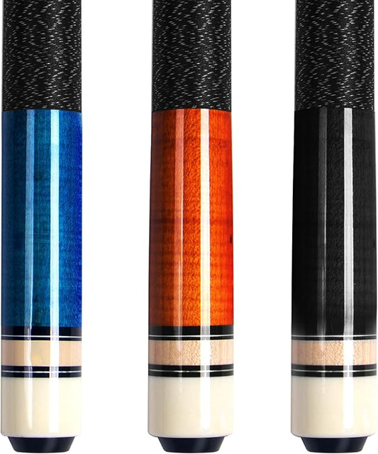 AKLOT Pool Cues,Set of 4 Pool 58" Cue Sticks Canadian Maple Wood Cue Stick for Professional Billiard Players 18 19 20 21 oz